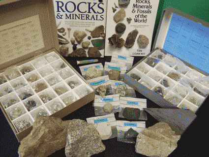 This kit contains a large selection of rocks and soils to examine.